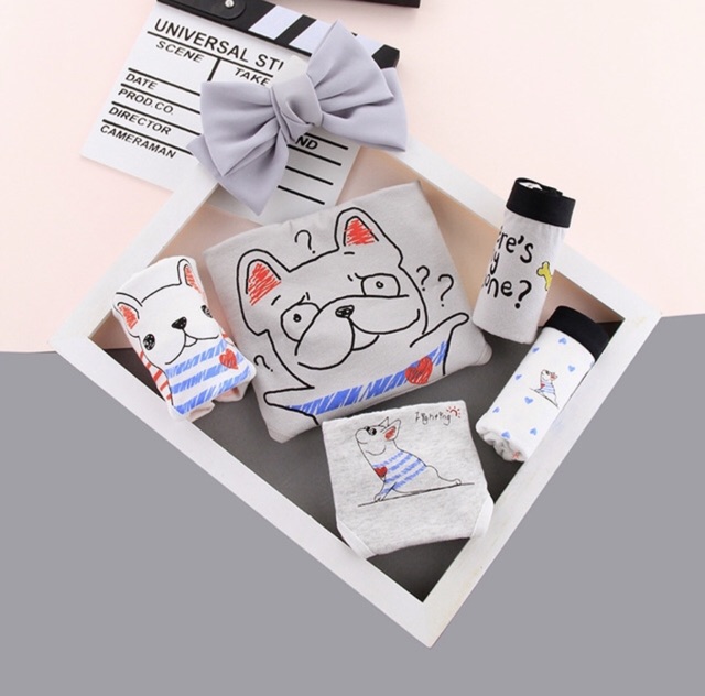 Combo 4 Quần Lót Cún Pug Dễ Thương 🐶