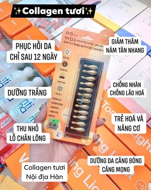 Vỉ Serum Collagen tươi Ammud 12 viên Hàn Quốc