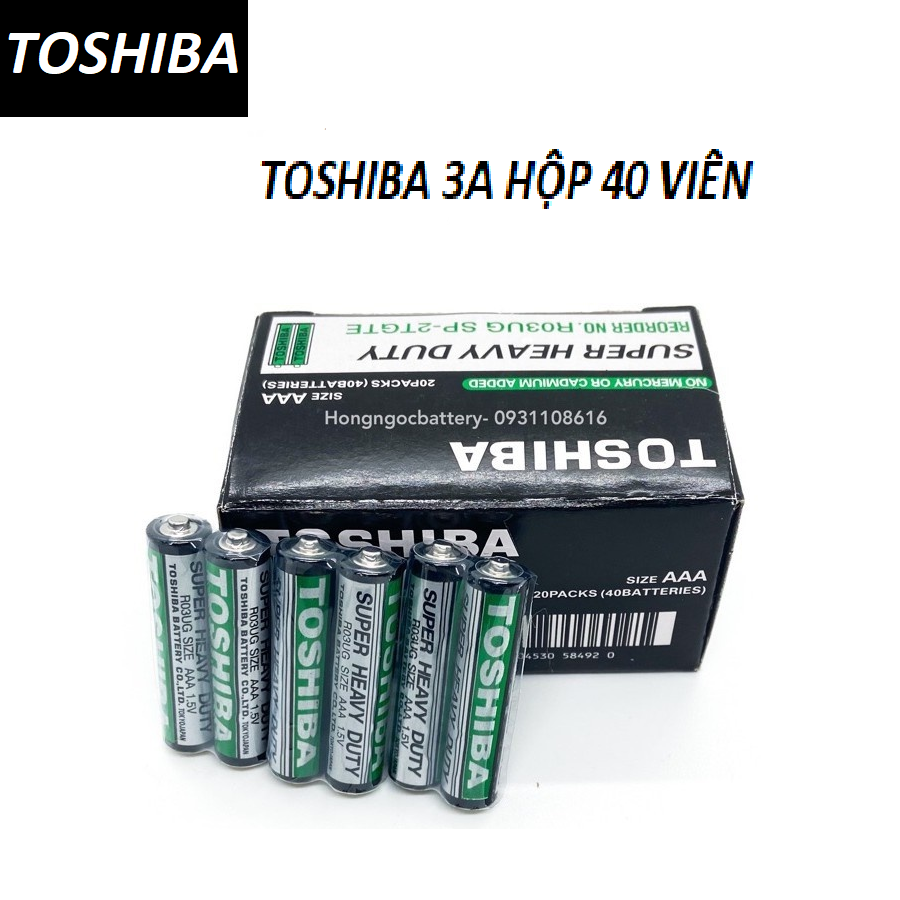 1 Hộp pin Toshiba (40 Viên) Pin Nhí,pin AAA,3A dùng cho remote máy lạnh, đồ chơi trẻ em...