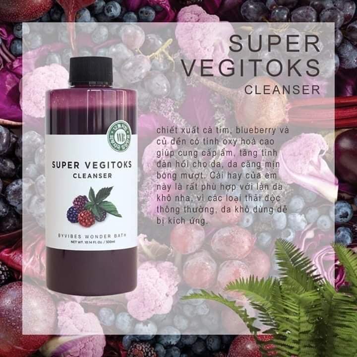 Sữa rửa mặt - Sữa rửa mặt rau củ thải độc da Super vegitoks cleanser Hàn Quốc