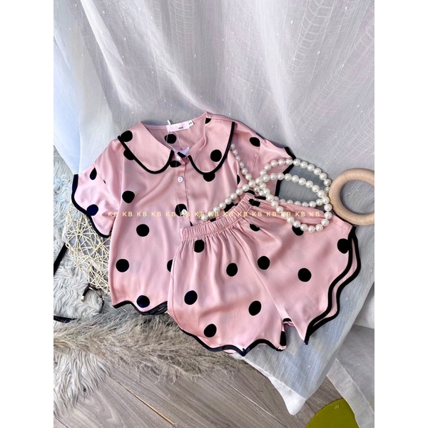 Pizama lụa bé gái đùi(10-42kg ) Đ01