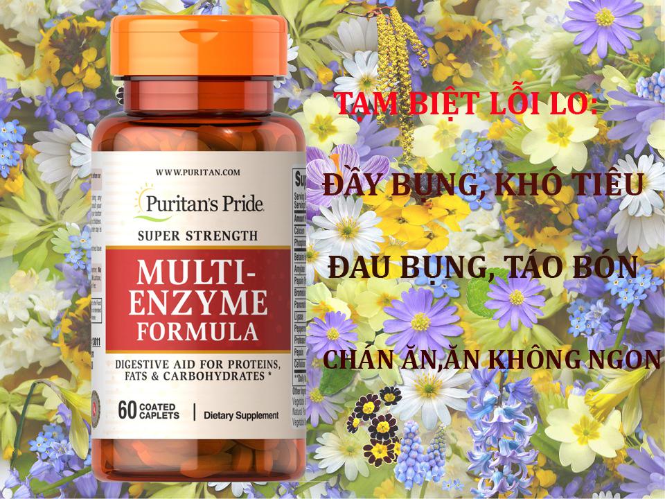 Hỗn hợp men tiêu hóa Multi Enzym Formula 60 viên Puritan's Pride