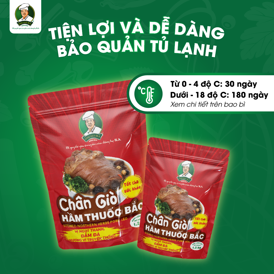 Chân giò hầm thuốc Bắc 1.2kg - Ông già IKA ( Chỉ giao tại Hà Nội)