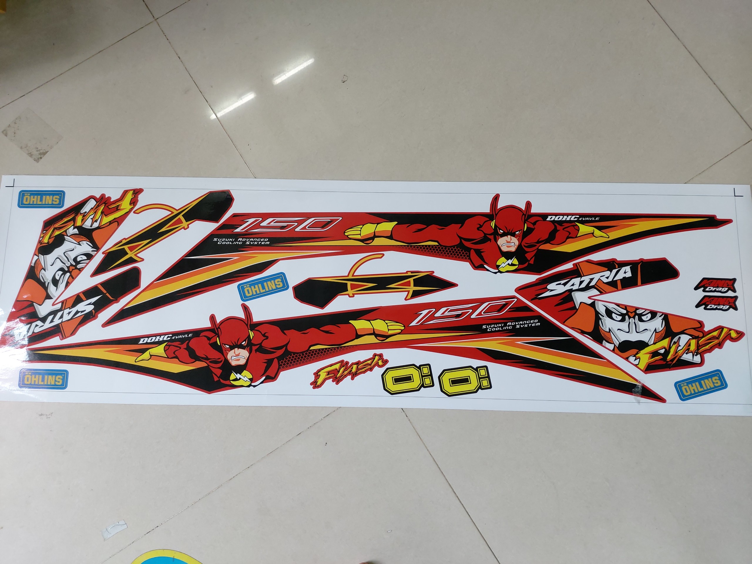 Tem xe satria suzuki f150 siêu tốc độ