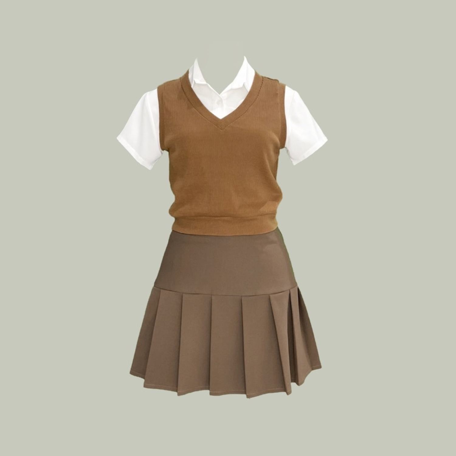 DALLA Áo gile croptop phom rộng màu trơn