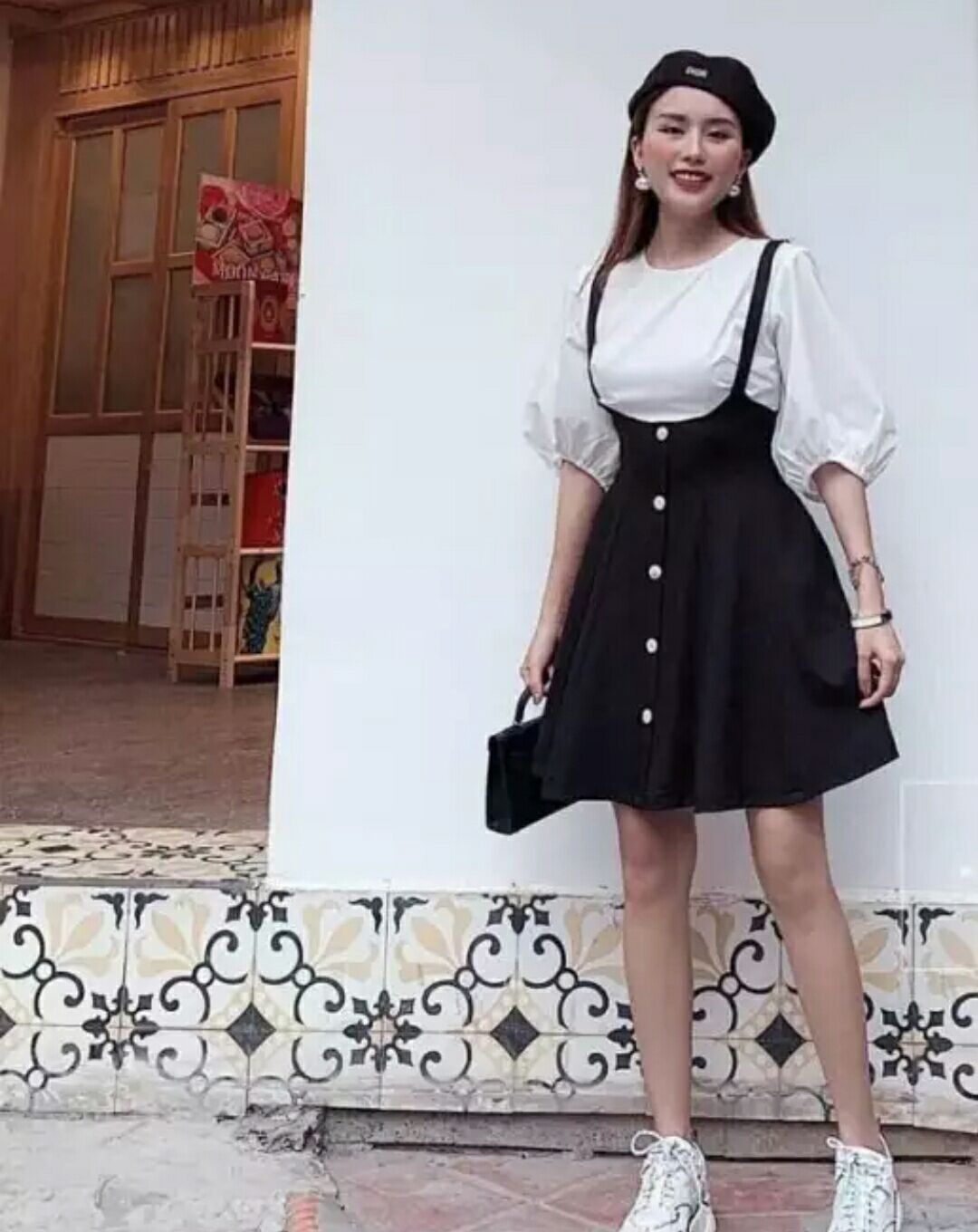 [HCM]sét váy yếm áo thun