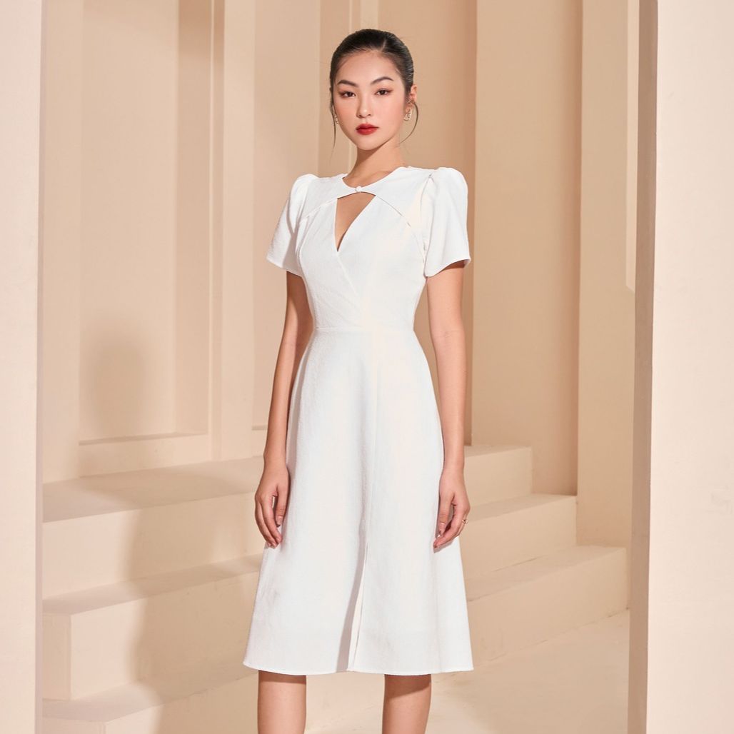 Olv - đầm keisha white dress