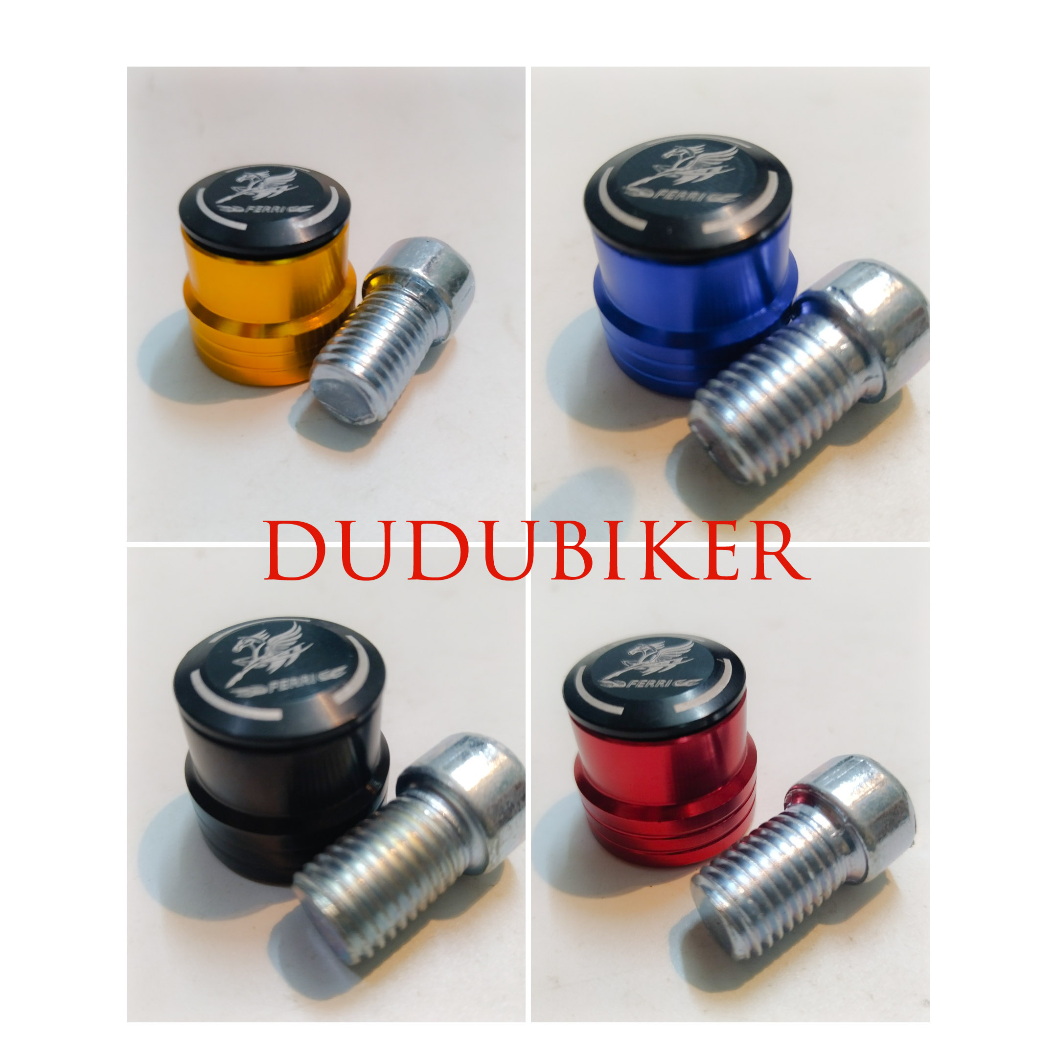 Ốc gắn chân gương CNC Ferri 10ly gắn cho mọi loại xe