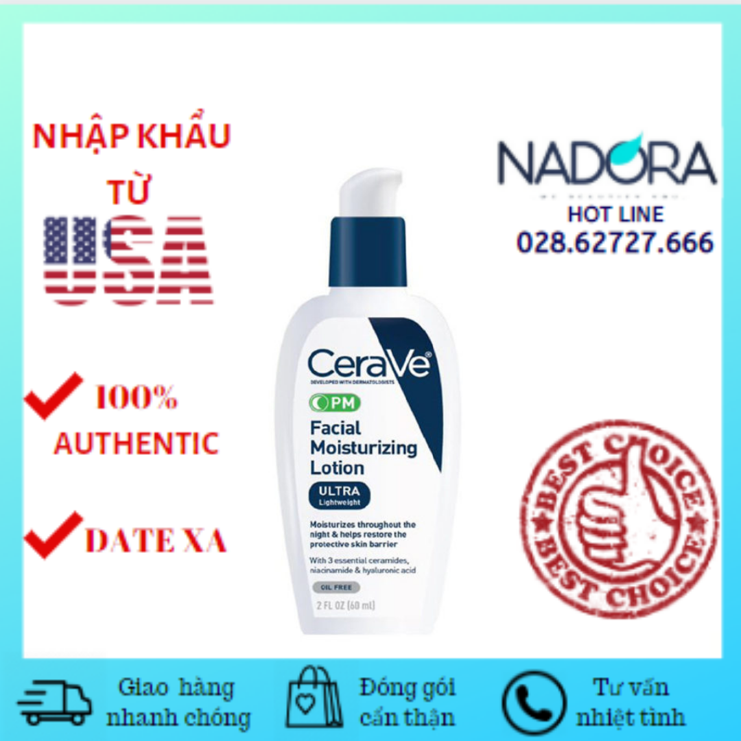 Kem Cấp Ẩm CeraVe PM Facial Moisturizing Lotion (60ml)