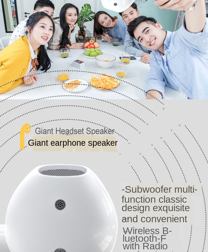 -BỰ CHÀ BÁ- Tai nghe-Loa Airpod bluetooth khổng lồ MK-101- Mango House shop- Không dây, âm thanh cực chuẩn, chống mốc, chống xước, Tích hợp đa chức năng- Loa bluetooth, Tai nghe không dây, Loa bluetooh, Airpods