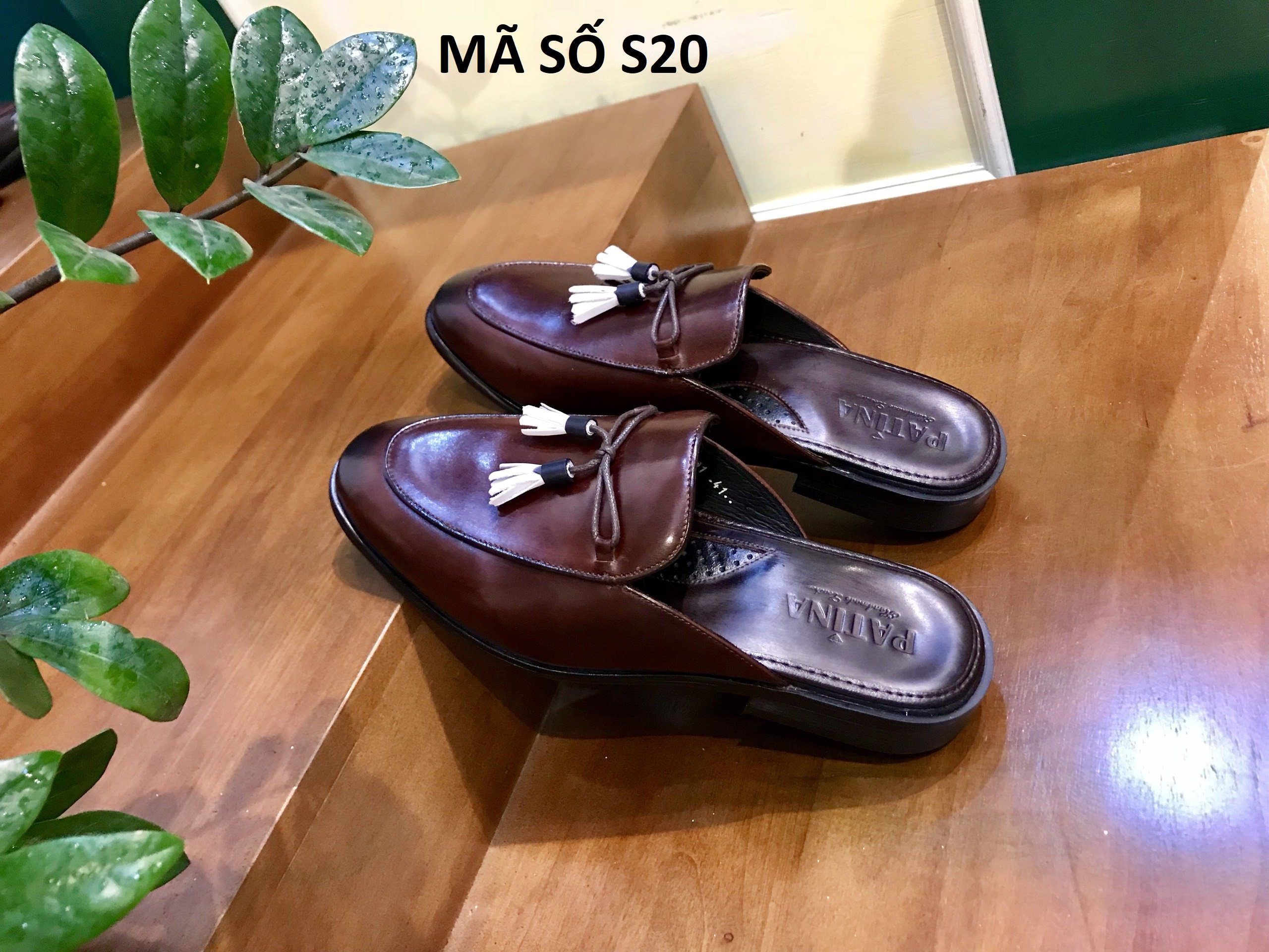 SỤC DA NAM PATINA NÂU CAFE CHUÔNG