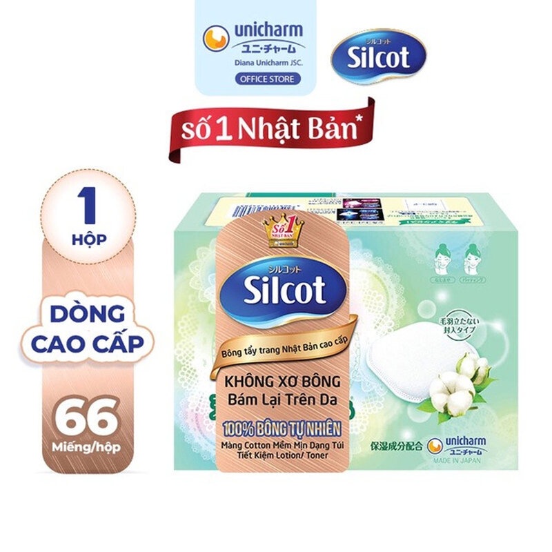 Bông Tẩy Trang Cao Cấp Silcot Soft Touch Premium Cotton 66 Miếng
