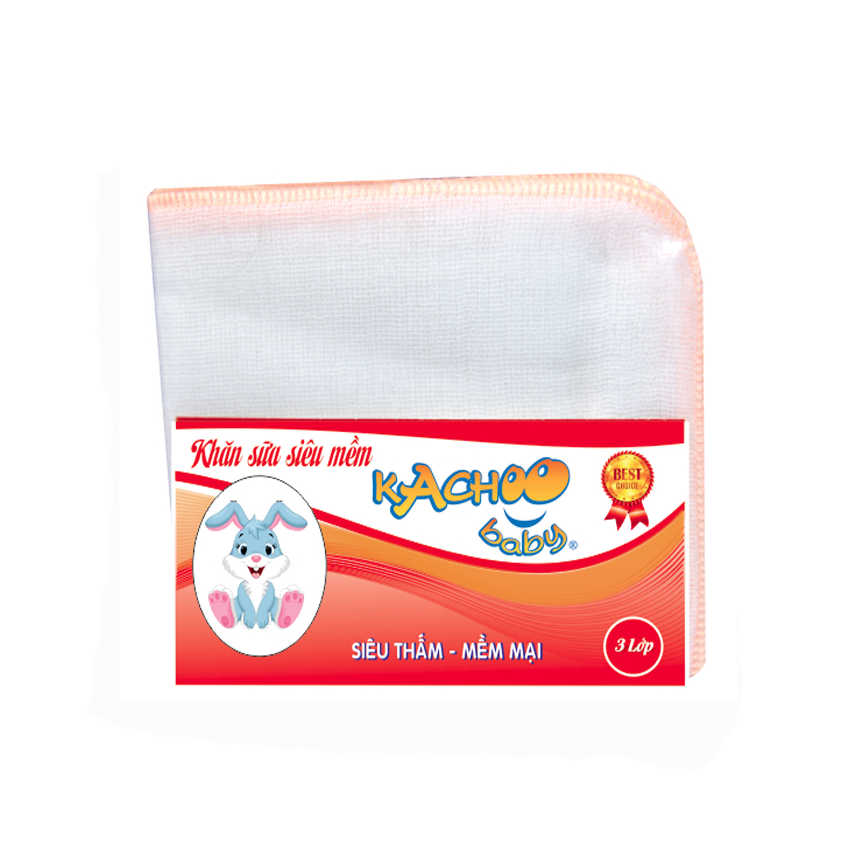 Khăn sữa siêu mềm bịch 3 lớp (24x28cm) KACHOOBABY
