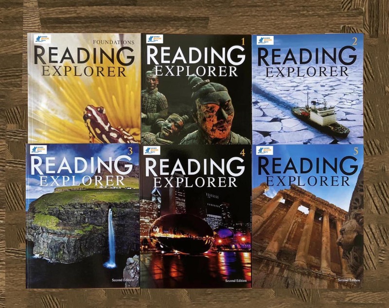 Reading Explorer Colection 1,2,3,4,5, Foundations Student Book ( sách màu)