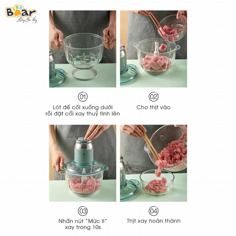 Máy xay thực phẩm đa năng Bear QSJ-C04R8S