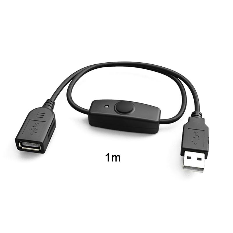 Fj nien dây mở rộng usb 2.0 đồng bộ dữ liệu cáp mở rộng usb với công tắc bật tắt, led