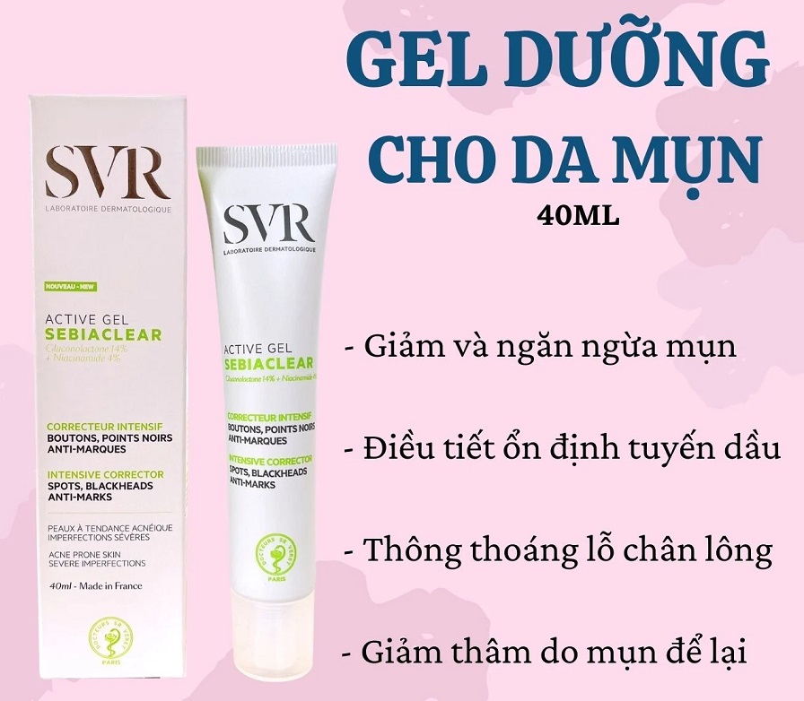 Kem Dưỡng Làm Giảm Mụn & Dầu Nhờn SVR Sebiaclear Active 40ml