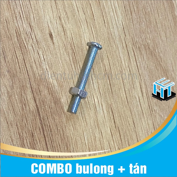 Combo 20 con bulong ốc vít m3 + tán nhiều kích thước