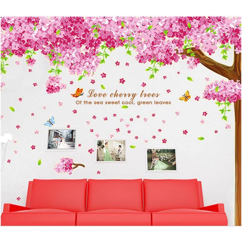 Decal dán tường Cây anh đào to