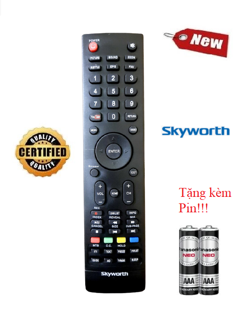 Điều khiển tivi Skyworth - Hàng tốt 100% Tặng kèm Pin