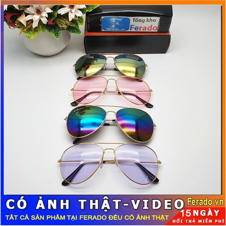 Kính mắt nam nữ tráng gương 7 màu