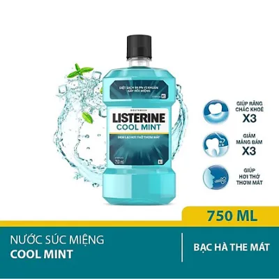 Nước súc miệng Listerine Cool Mint chính hãng chai 750ml