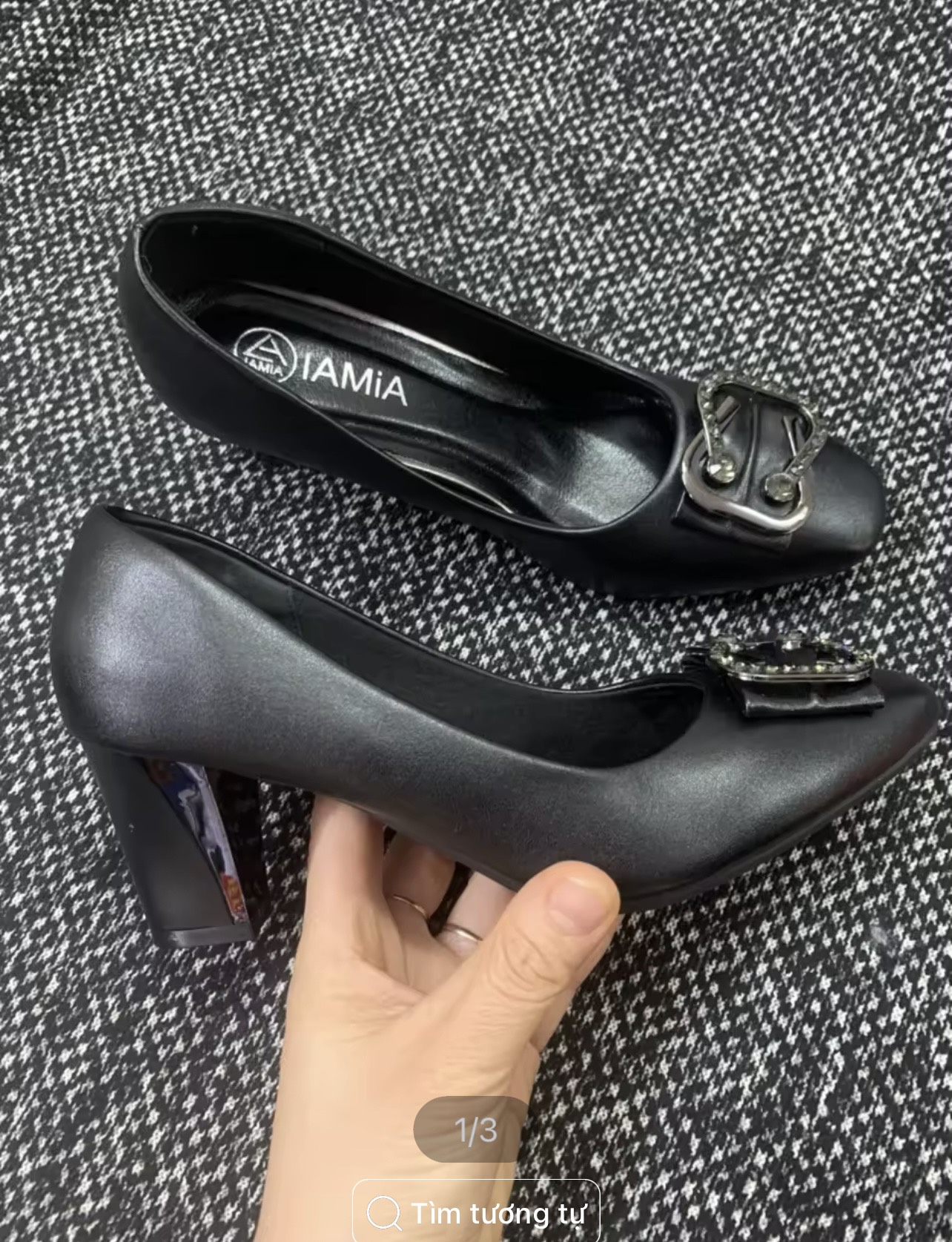 Giày cao gót nữ đế 5 phân chất da mềm êm - 5p got nệm sắt( xả lỗ)
