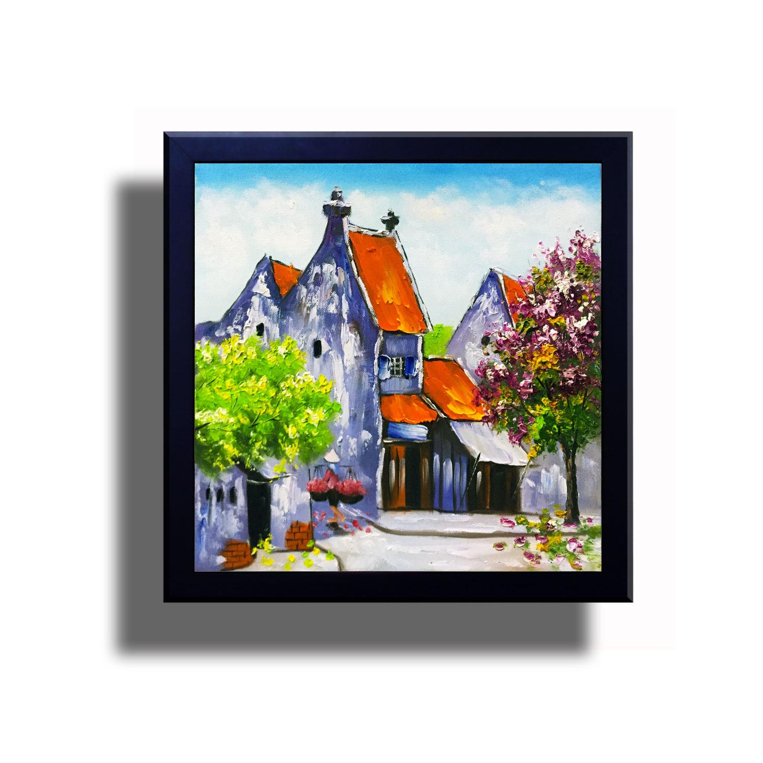 Tranh sơn dầu sáng tác - Bóng Chiều - Tranh Minh Hiền