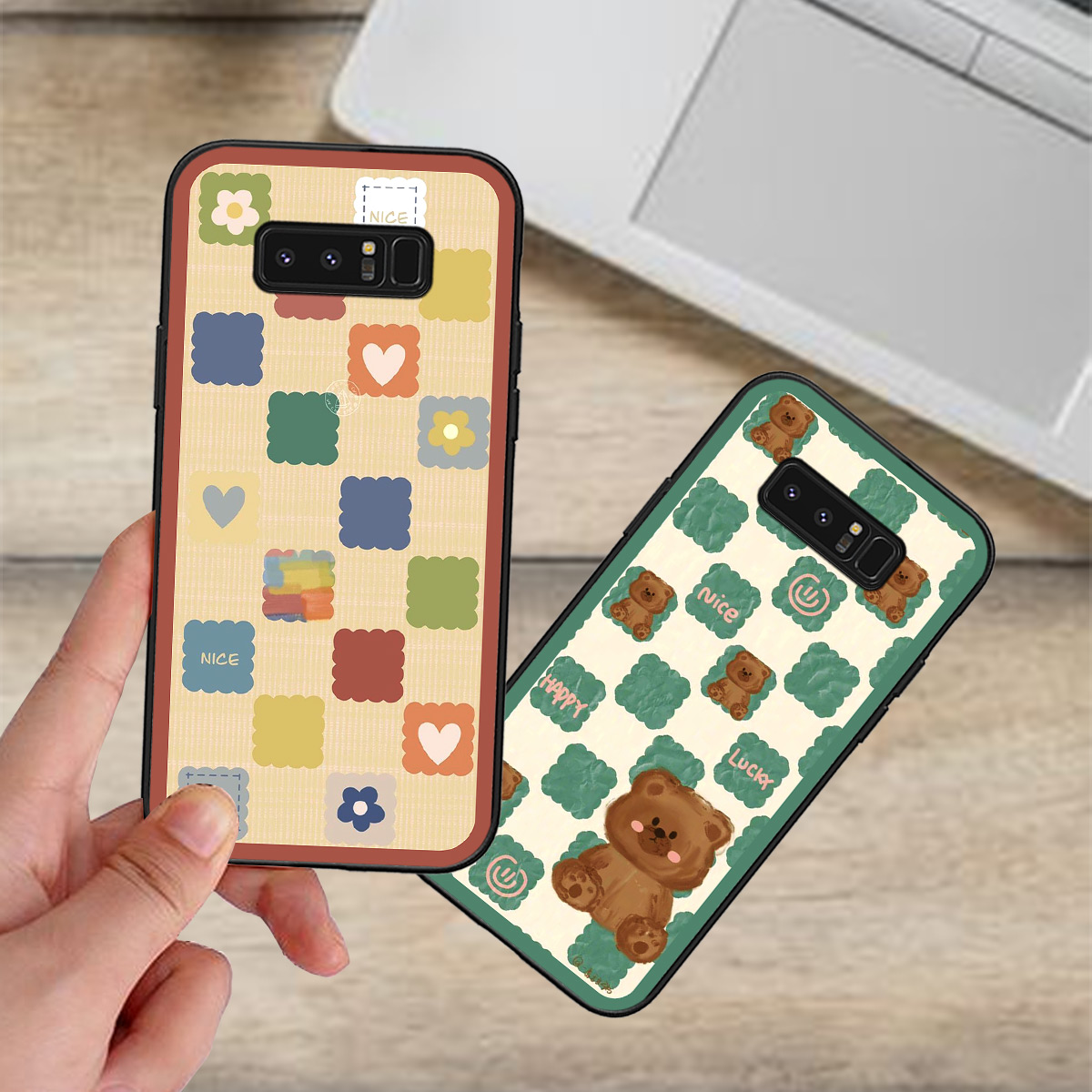 Ốp Samsung Note 8 / note 9 in hình gấu 3D sêu dễ thương cute