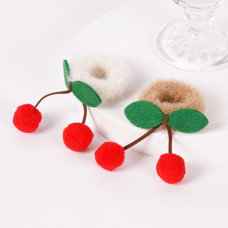 Dây Cột Tóc, dây buộc tóc cherry đẹp, cột tóc cherry, Cho Bé Chùm Cherry Xinh Xắn