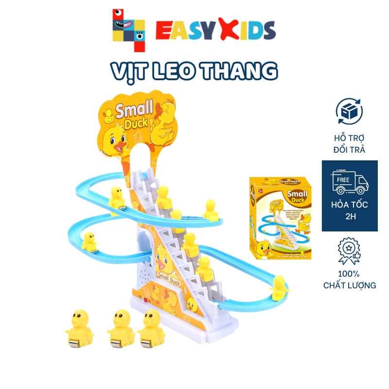 Đồ chơi trẻ em heo peppa pig, vịt leo cầu thang leo cầu thang có đèn và nhạc vui nhộn cho bé EASYKIDS