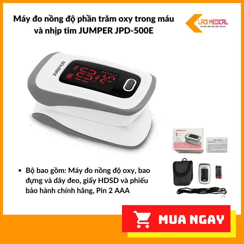 Máy đo nồng độ oxy trong máu Spo2 Jumper 500E