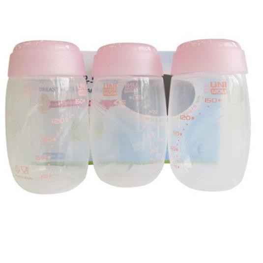 Bộ bình trữ sữa Unimom BPA Free, set 3 V042