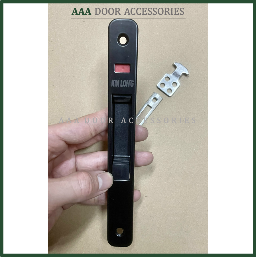 Chốt âm tự sập ĐEN cửa lùa nhôm XingFa hệ 55 KinLong
