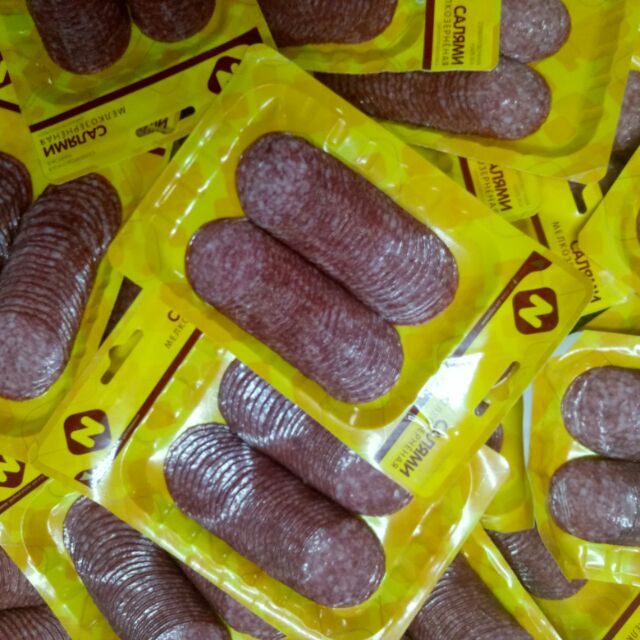 Salami Nga Thái Lát Vỉ Vàng Ostankino 120g - Nhập Khẩu Chính Ngạch ( bao bì mới )