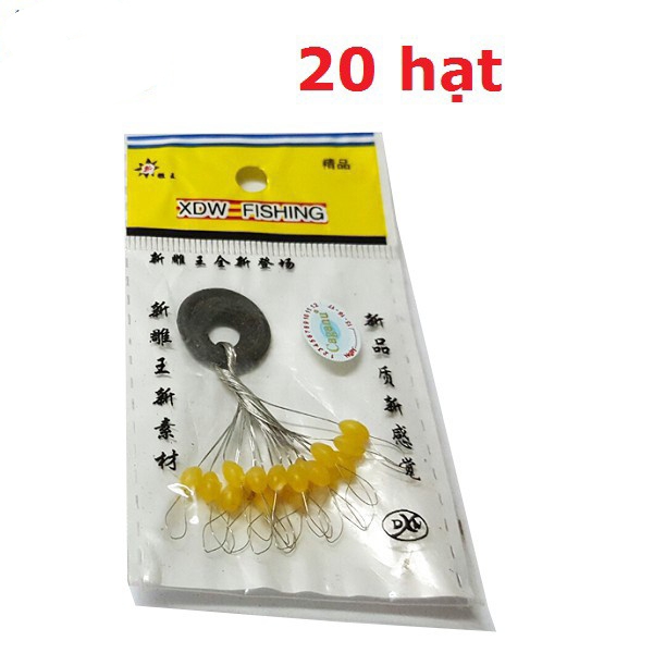 COMBO 5 VỈ HẠT CHẶN PHAO CÂU(12 hạt màu đen)