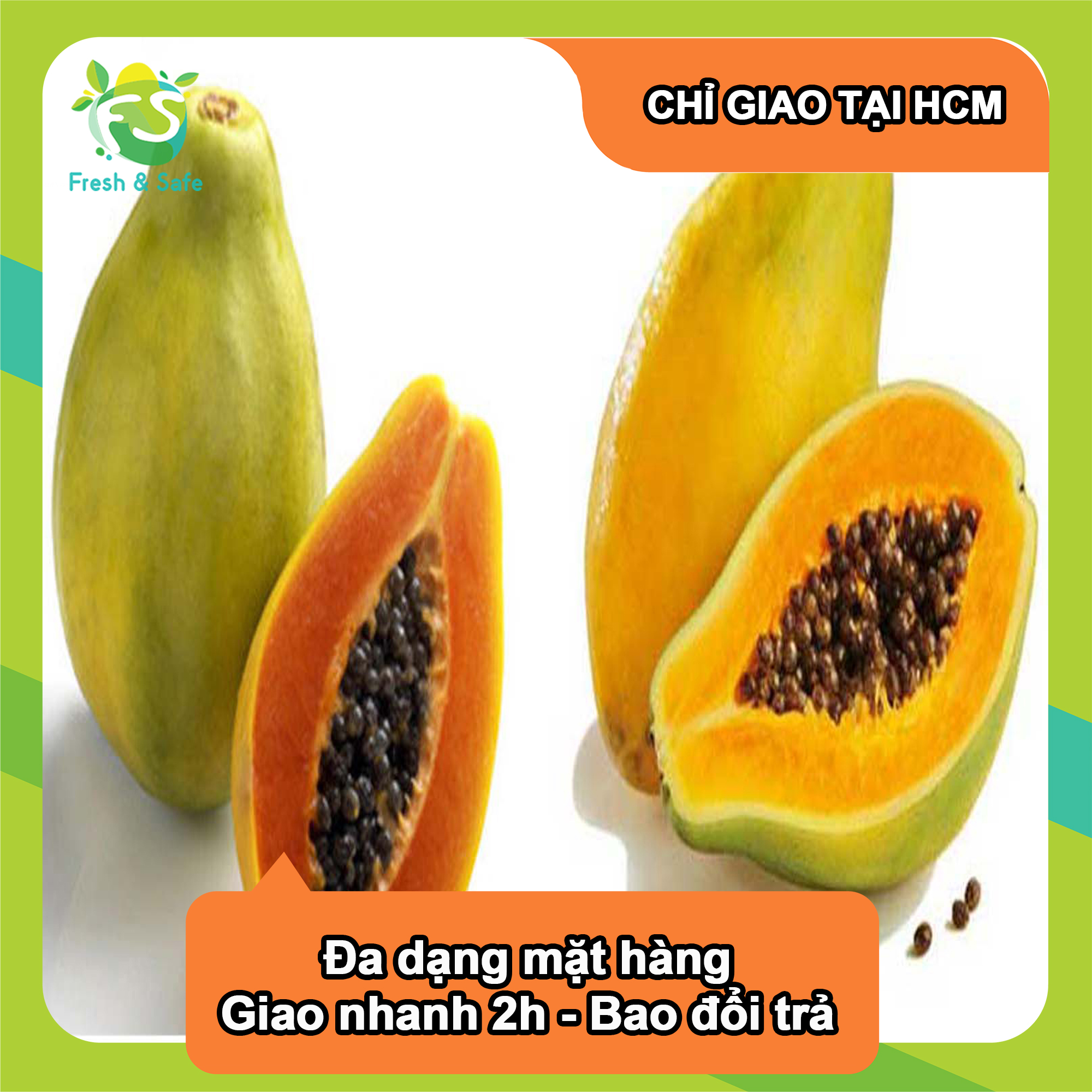 [Chỉ Giao HCM] Đu Đủ Ruột Vàng - trái 1kg