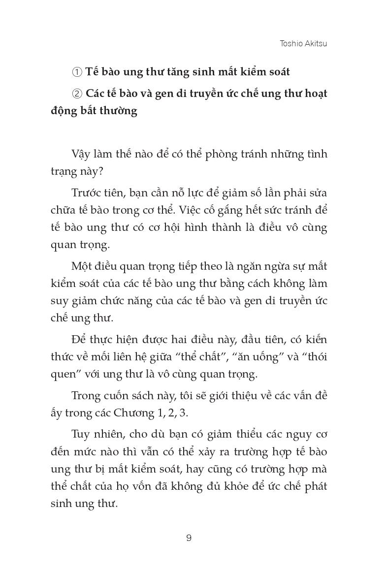 Sách Làm sao để không mắc ung thư