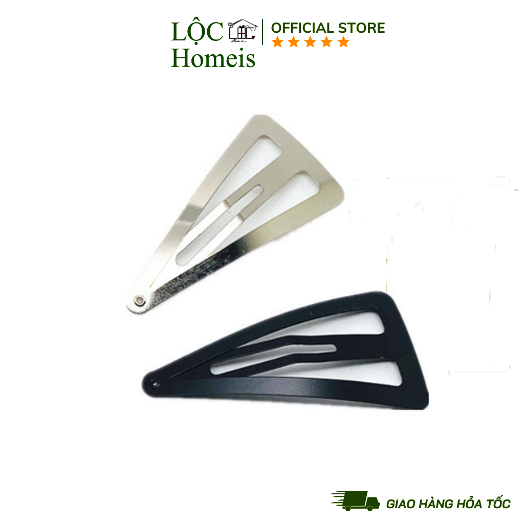Set 10 Phôi Kẹp Tóc DIY Thêu Handmade (Vuông, Tam Giác & Giọt Nước, Oval) - LỘC Homeis