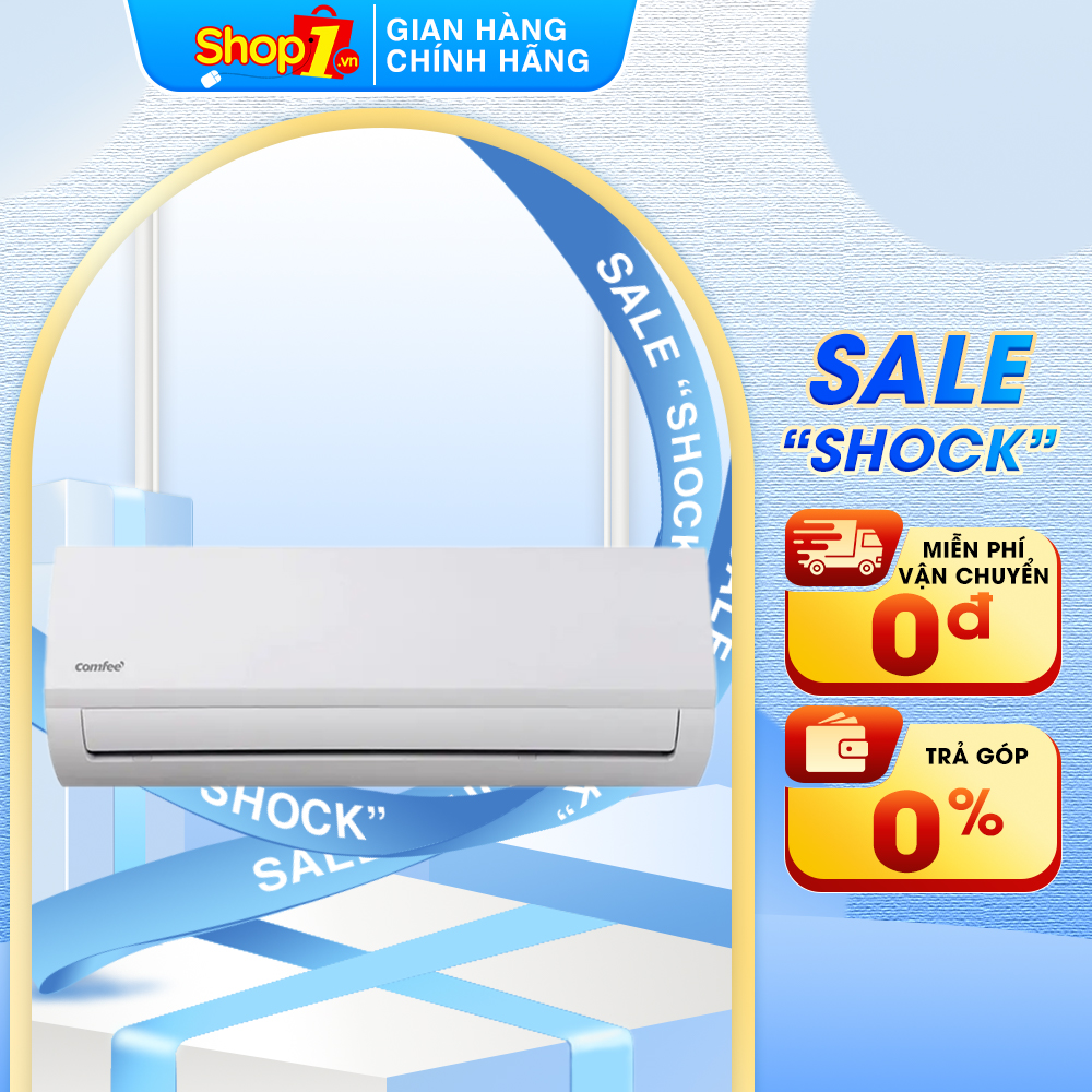 Máy Lạnh Comfee 1 HP CFS-10FWFF-V - Chức năng hút ẩm - Chức năng tự làm sạch - Màn hình hiển thị nhiệt độ trên dàn lạnh - Giao hàng miễn phí HCM