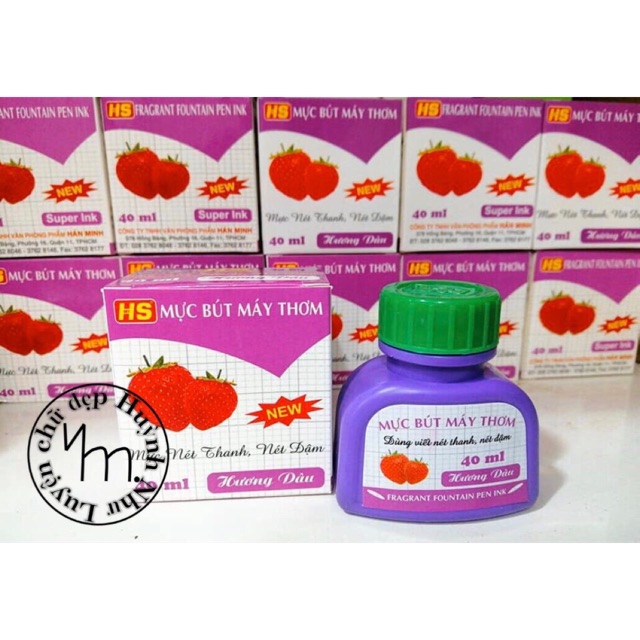 Mực hương dâu màu tím