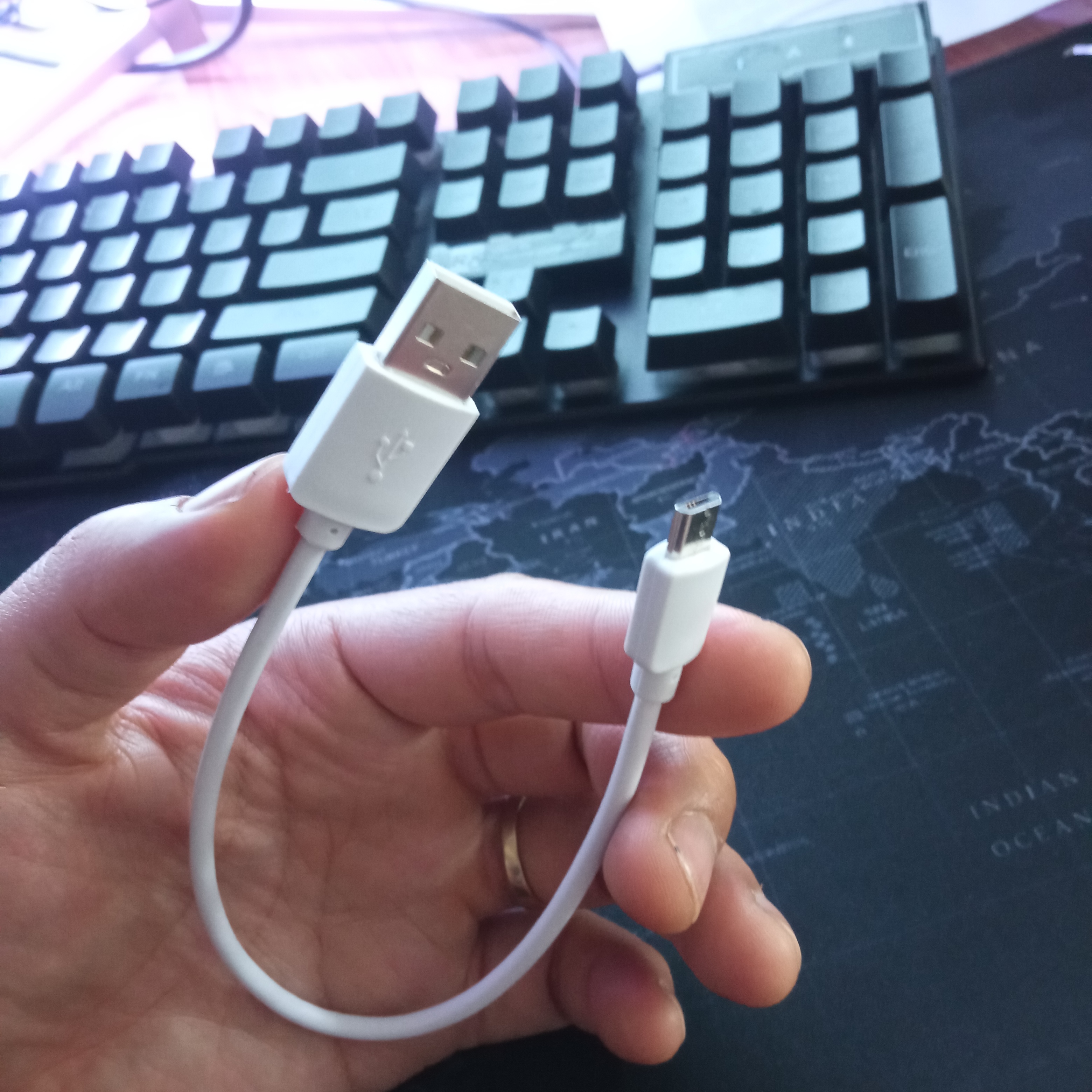 Cáp dữ liệu Micro USB Android điện thoại di động sạc nhanh 25cm