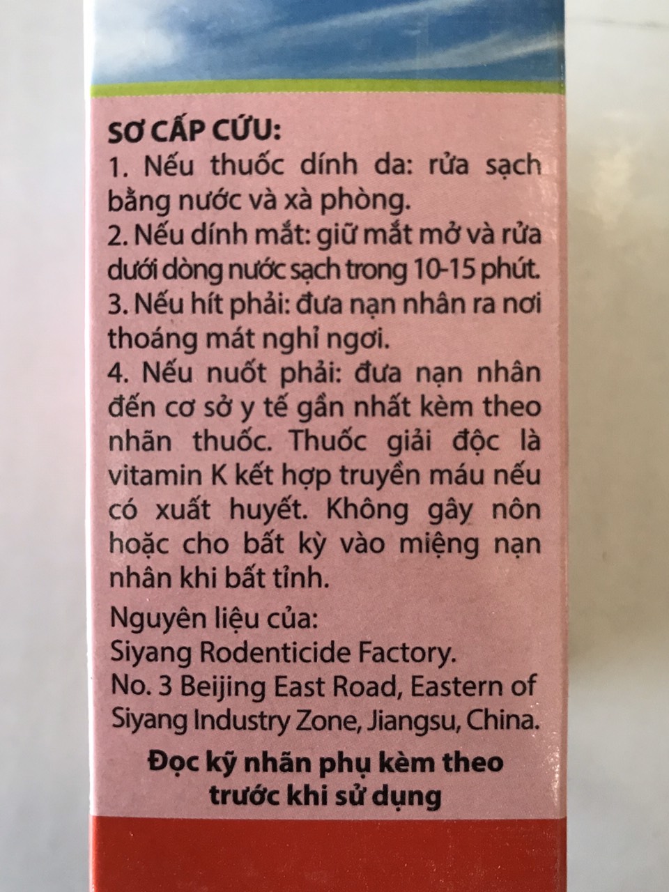 Thuốc trừ chuột RAT K 2% DP - Gói 10g