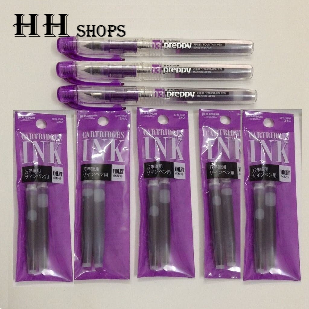 [ Hàng Nhật ] Combo 6 ống mực cho bút máy Preppy Nhật Bản