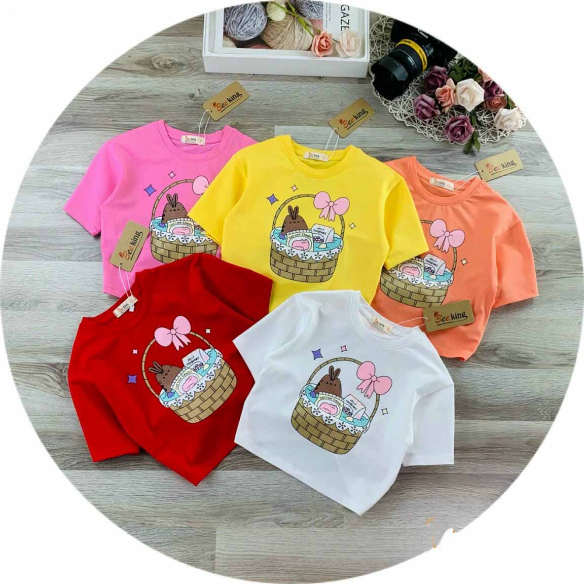 [MẪU MỚI] ÁO THUN IN HOA SIÊU ĐÁNG YÊU CHẤT COTTON MỀM MÁT CHO BÉ 9-19KG. VIDEO THẬT. BIBO BABY SHOP