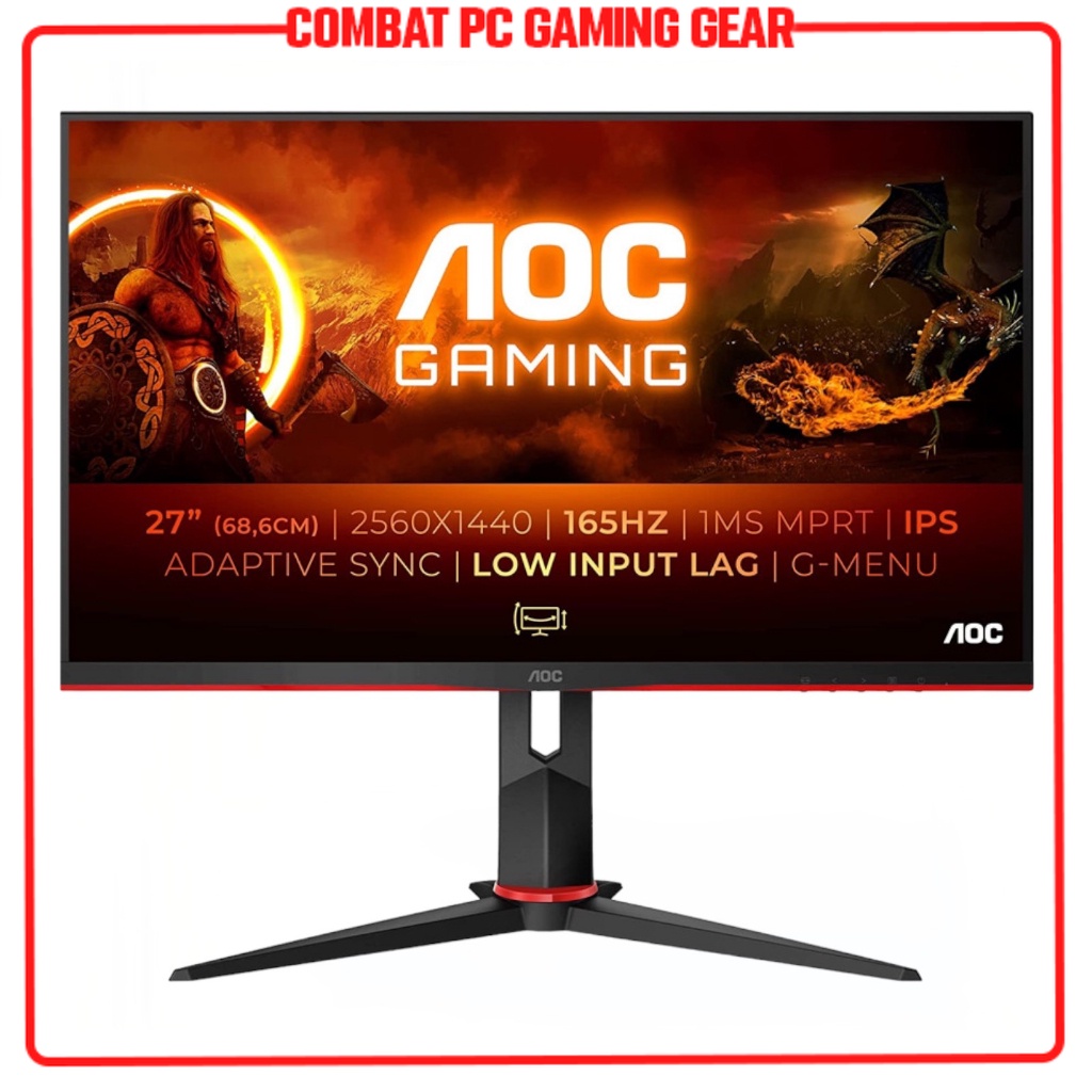 Màn Hình AOC Q27G2S (27"/2K/QHD/IPS/165hz/1ms/G-sync) | Q27G2S/EU (27"/2K/QHD/IPS/165Hz/1ms/G-sync)