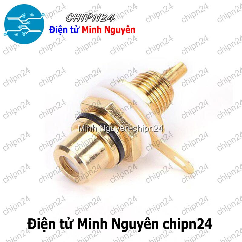 [1 cái] (F124.8) Đầu hàn Jack AV RCA Đen - HH005263