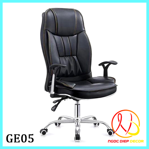 Ghế giám đốc ngả lưng, ghế da cao cấp, ngả 155 độ xoay 360 độ, tăng chỉnh linh hoạt, khung thép mạ crom sang trọng