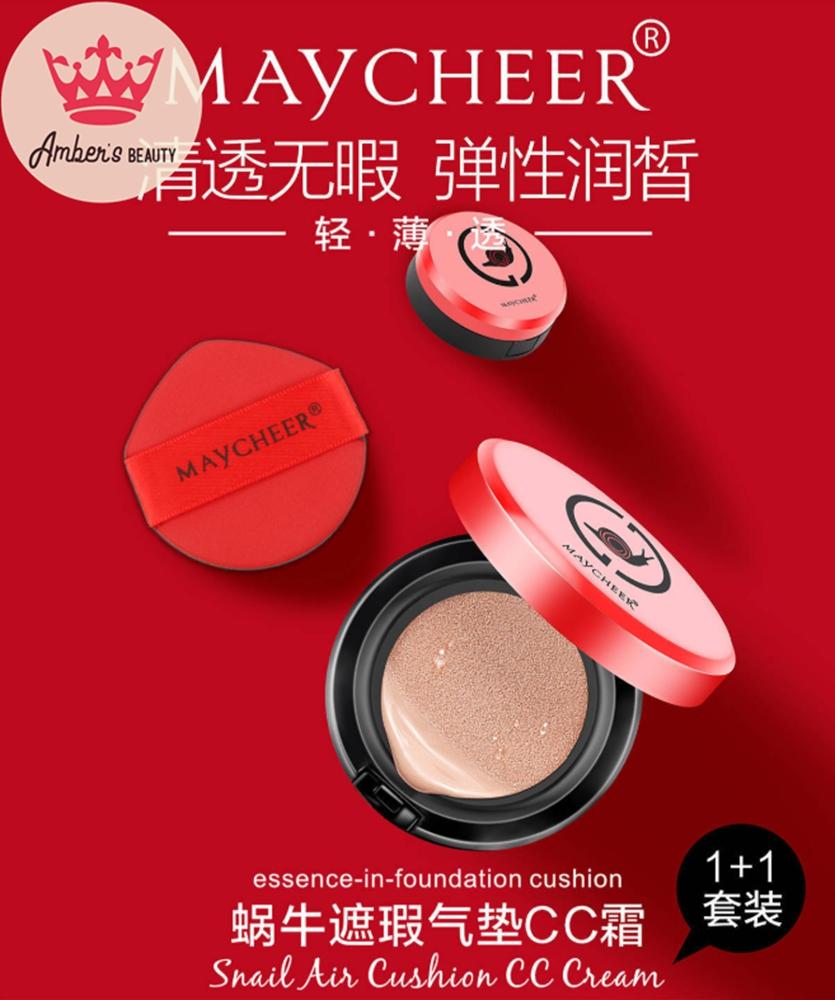 Set Phấn nước CC Cushion Maycheer Tinh Chất Ốc Sên LK6K6
