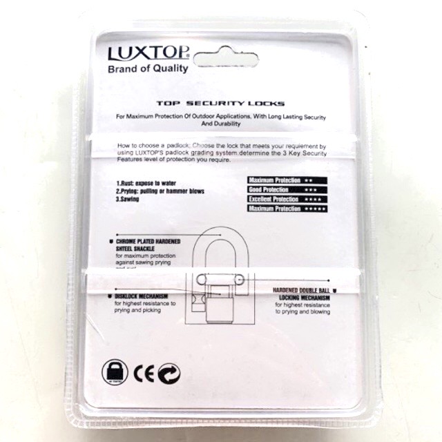 Ổ khoá LUXTOP 6cm càng dài